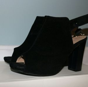 Chase + Chloe Marcy-2 Sling Back Faux Suede Heels